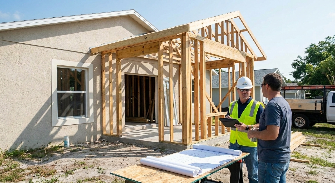 Permit requirements and inspection process for home additions in Largo, Florida