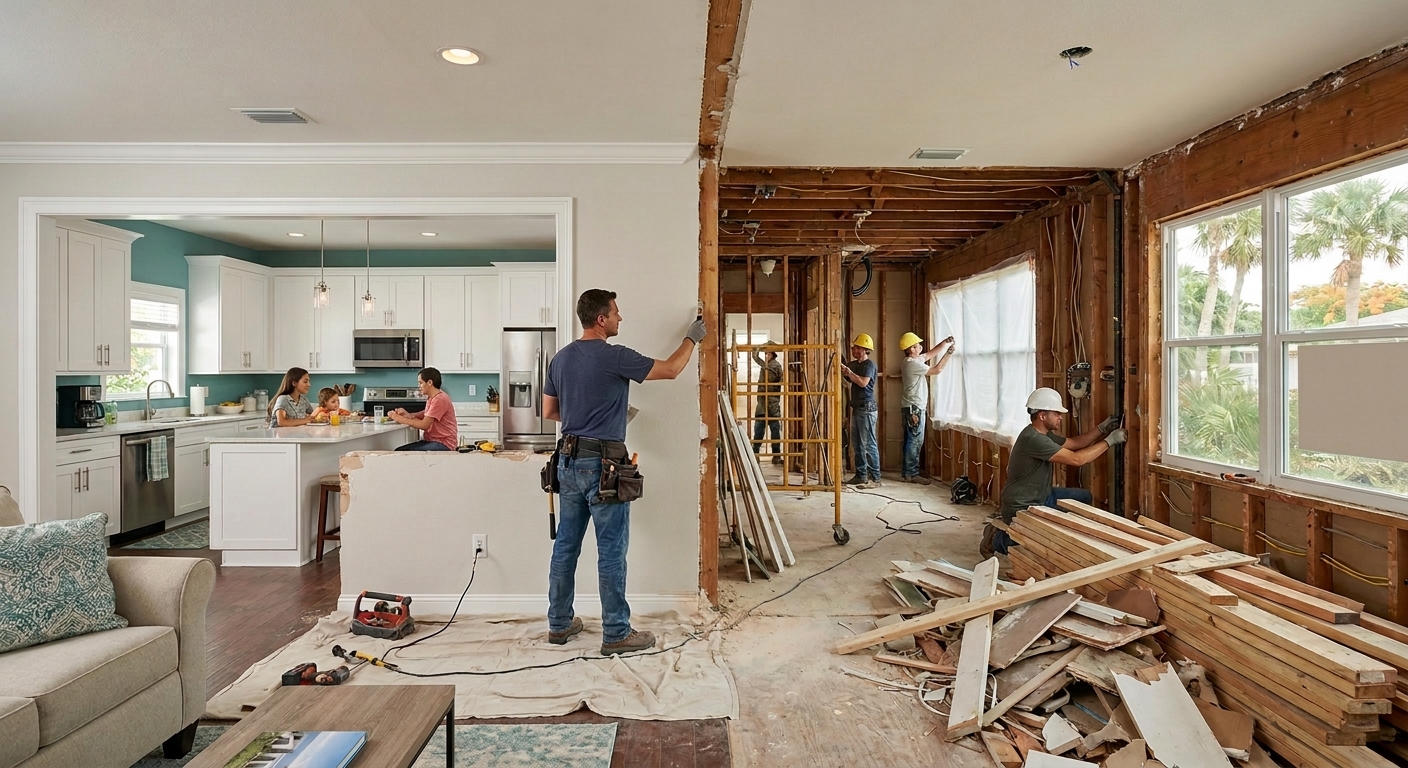 Remodeling one room at a time versus all at once in St. Petersburg home renovation