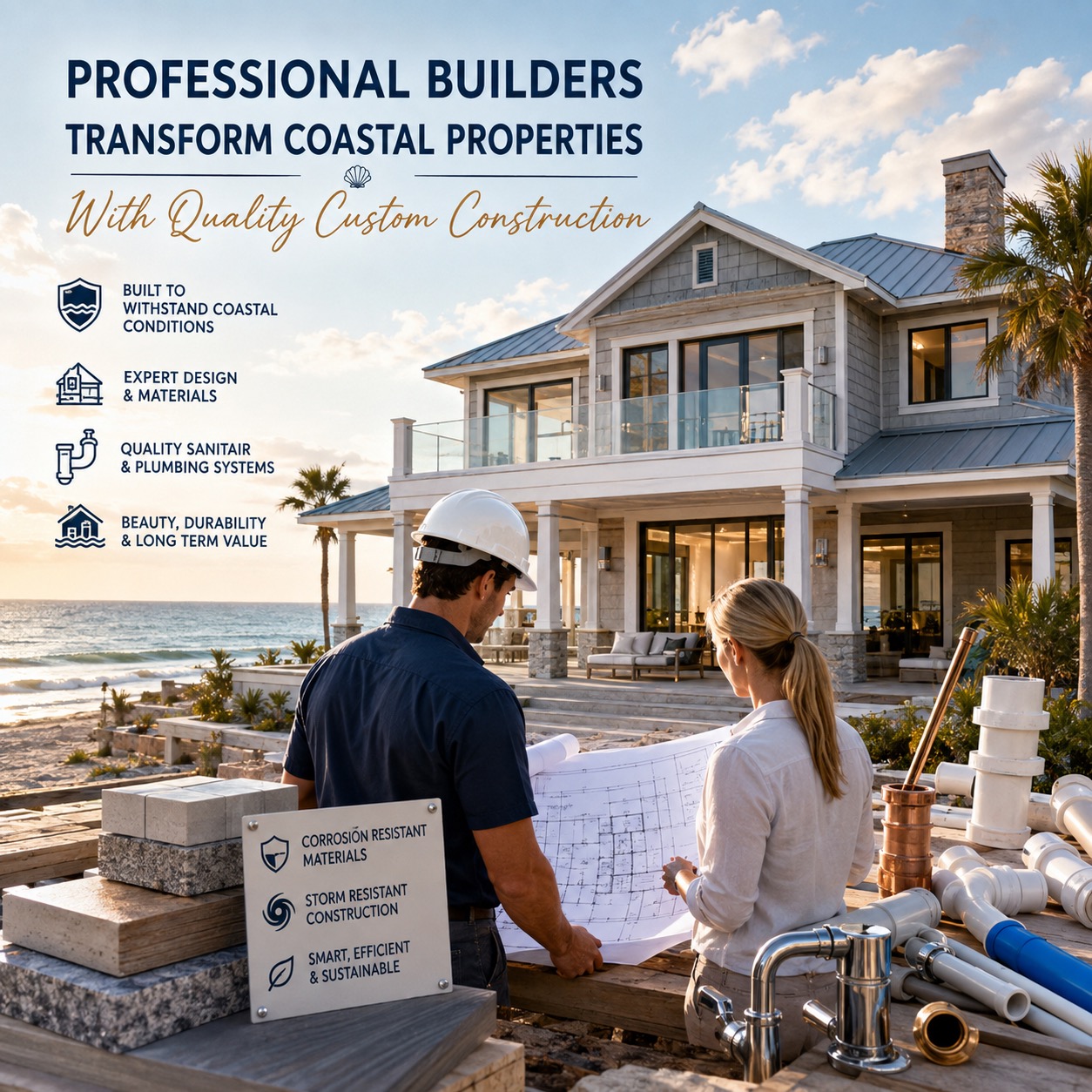 How Professional Builders Transform Coastal Properties With Quality Custom Construction