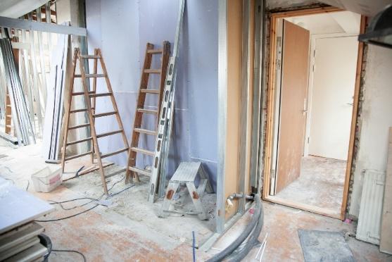 A room during renovation