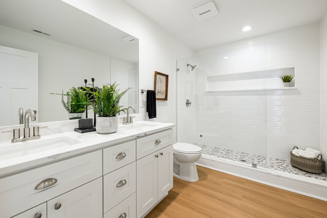 A white bathroom interior