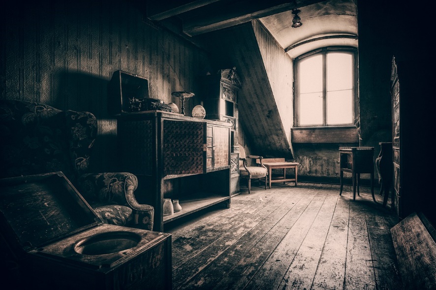 A creepy old attic