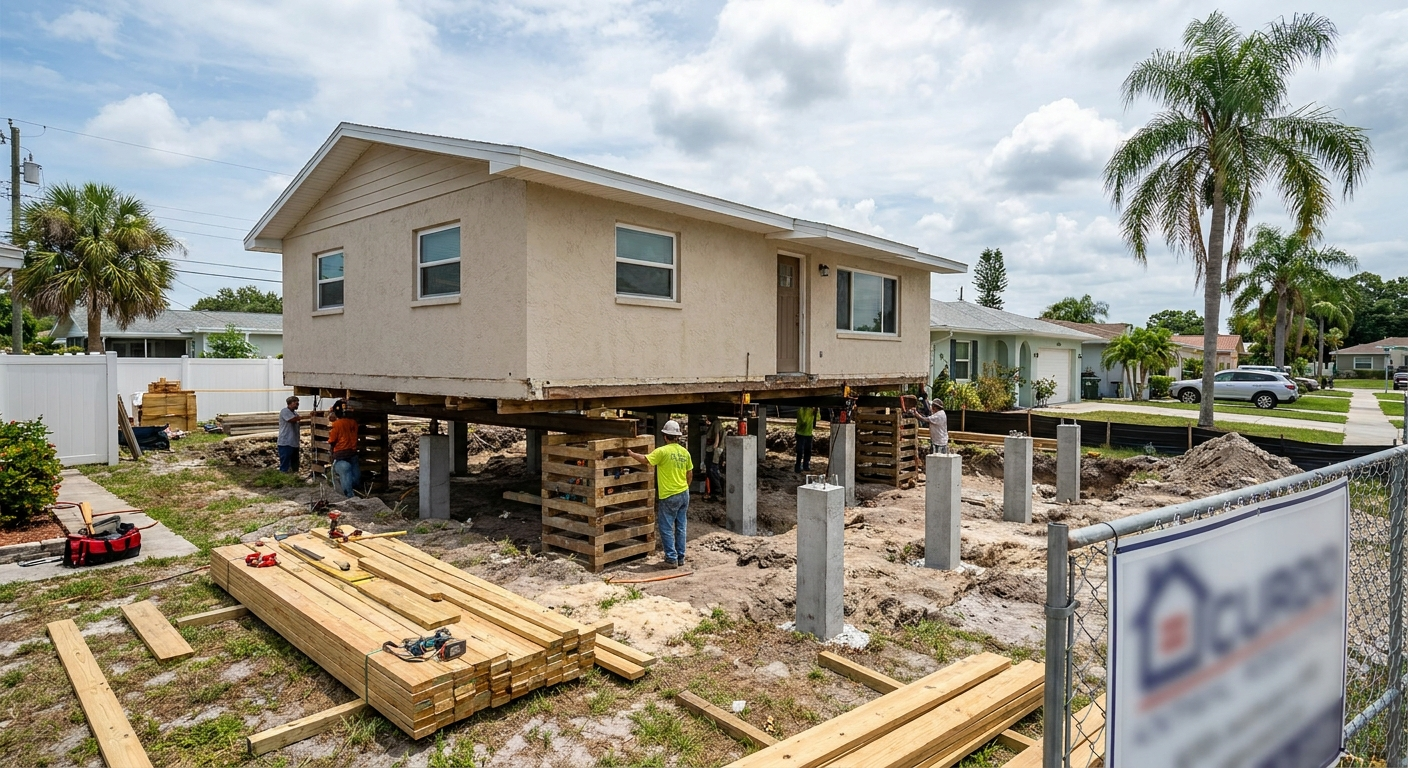 Home elevation in Largo for flood zone protection