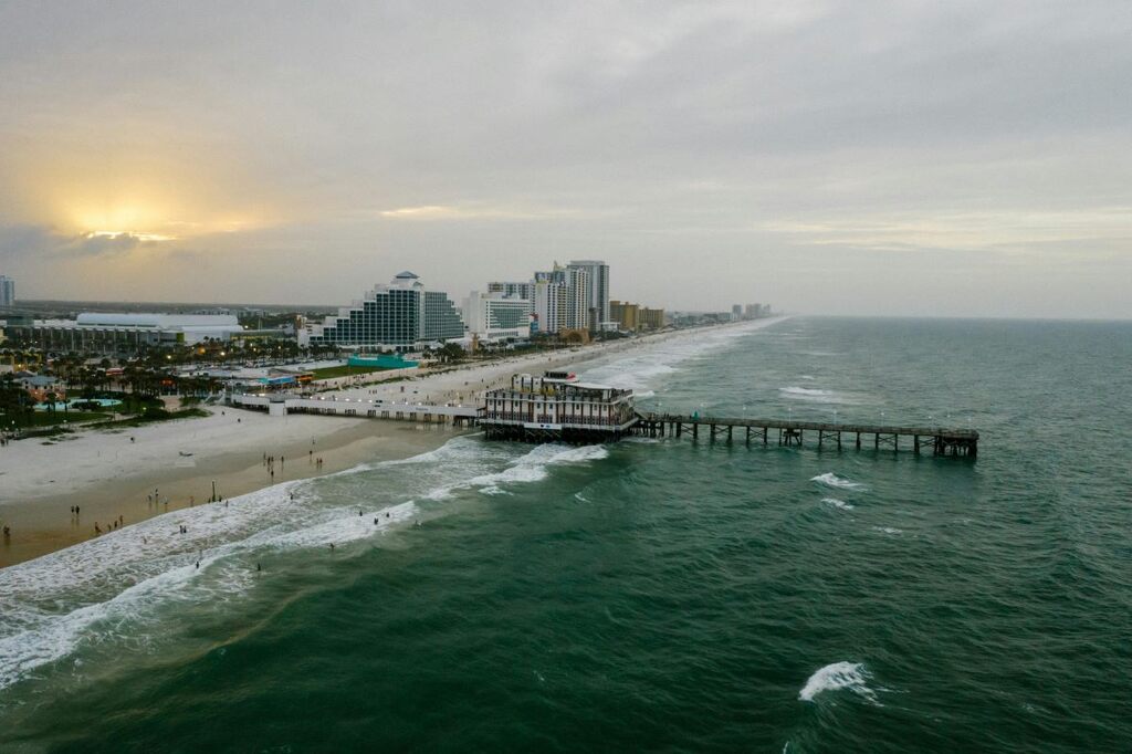 A beautiful view of a beach in the morning