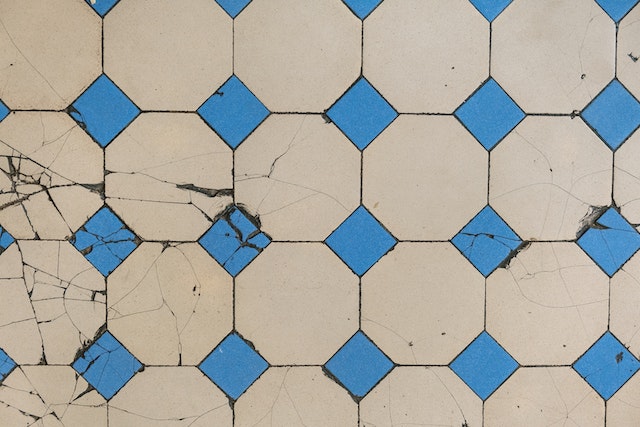 cracked tile floor