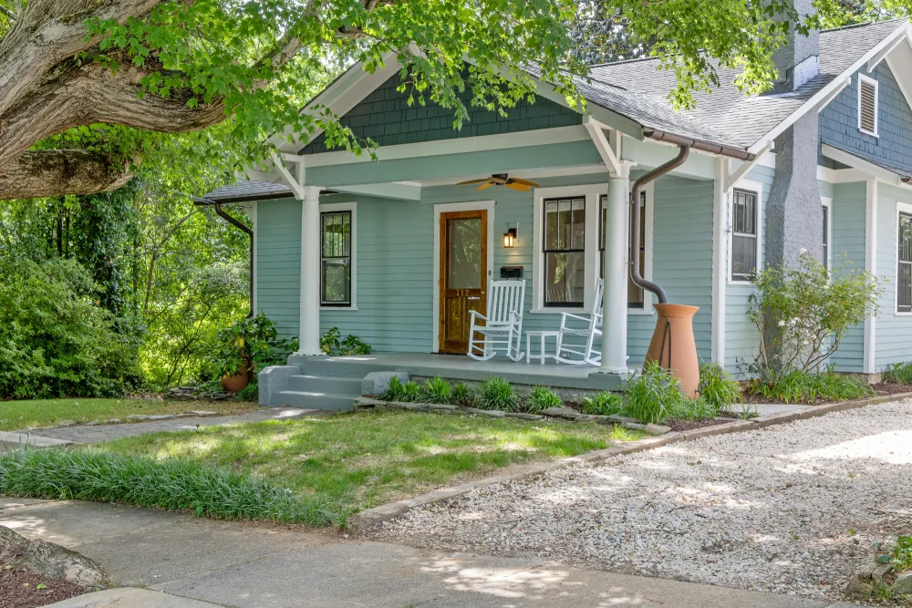 Front porch and approach of a house