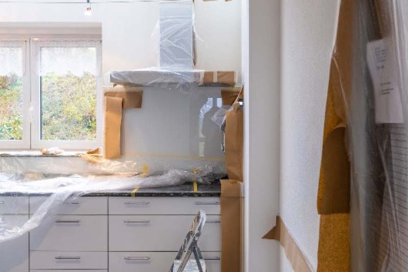 A kitchen during a renovation