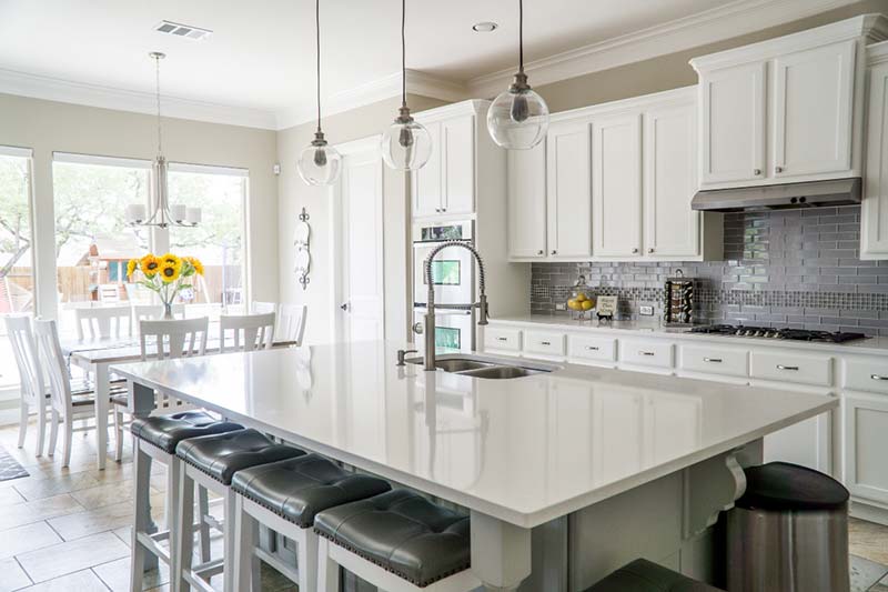 A new white kitchen.